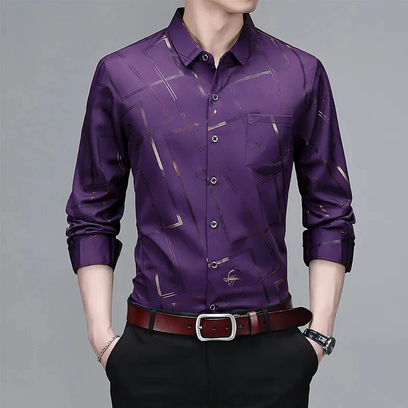Shirt Non Ironing and Wrinkle Resistant Business Top