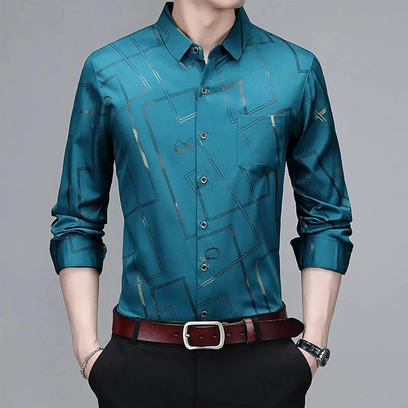 Shirt Non Ironing and Wrinkle Resistant Business Top